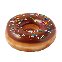 Picture of Chocolate Iced Glazed Doughnut with Sprinkles