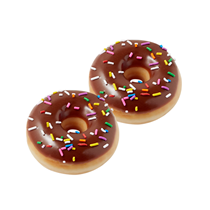 Picture of Mini Chocolate Iced Doughnuts with Sprinkles
